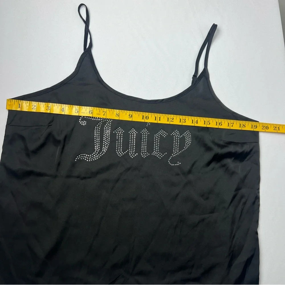 Juicy Couture Women Black Sleepwear Camisole Rhinestone 'Juicy' Logo Size Large - Picture 9 of 12